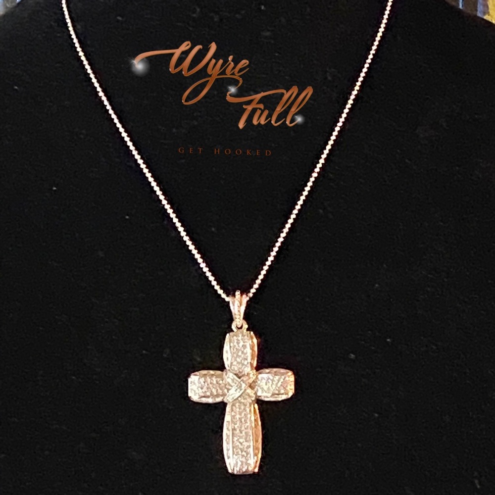 Rhinestone Cross never worn